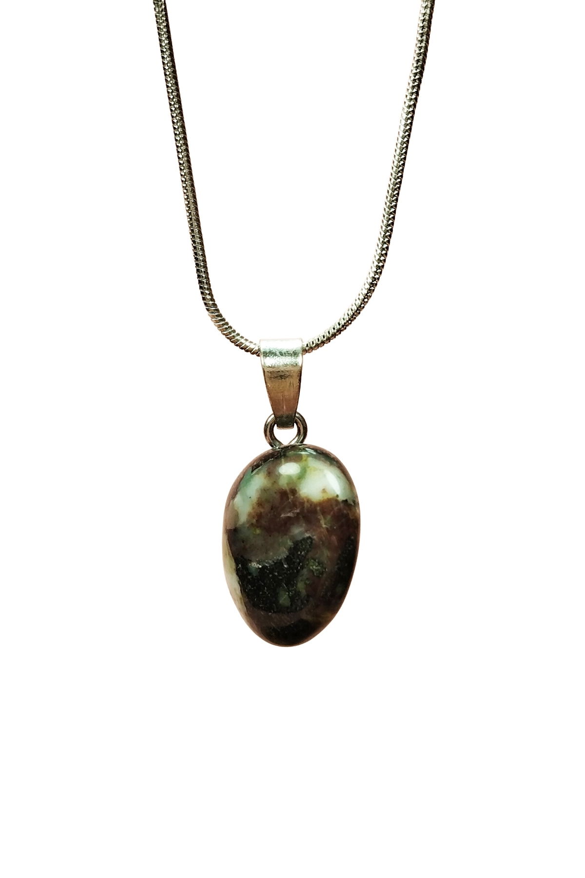 Tourmaline Natural Stone Handmade Pendant with Chain: 2 cm Chain: 20 cm Boxed