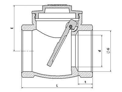 1 1/4 Snap Check Valve Solid Brass