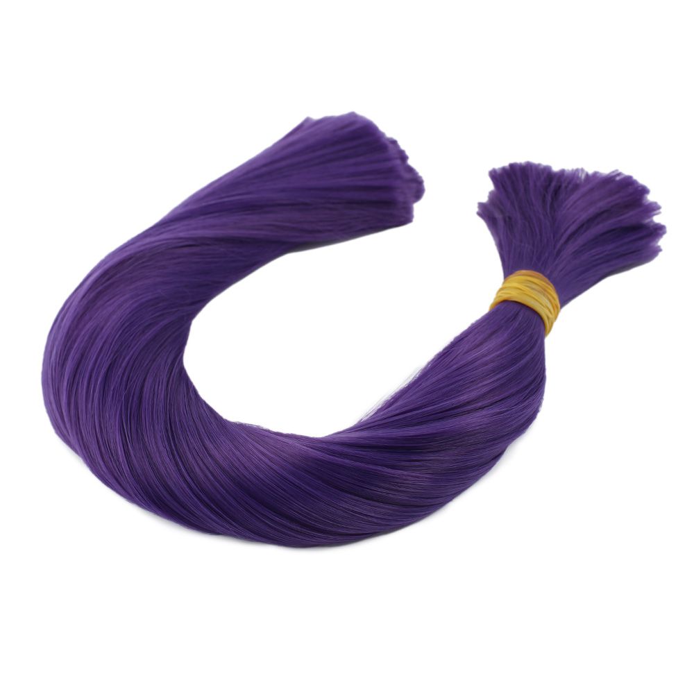 Ashy Purple Multicolored Synthetic Gnarled Hair / 1Kg