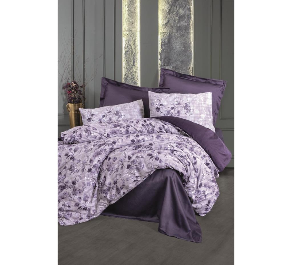 Double Satin Duvet Cover Willow Purple