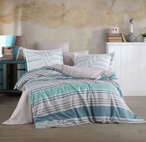 Double Ranforce Duvet Cover Set Debora Turquoise