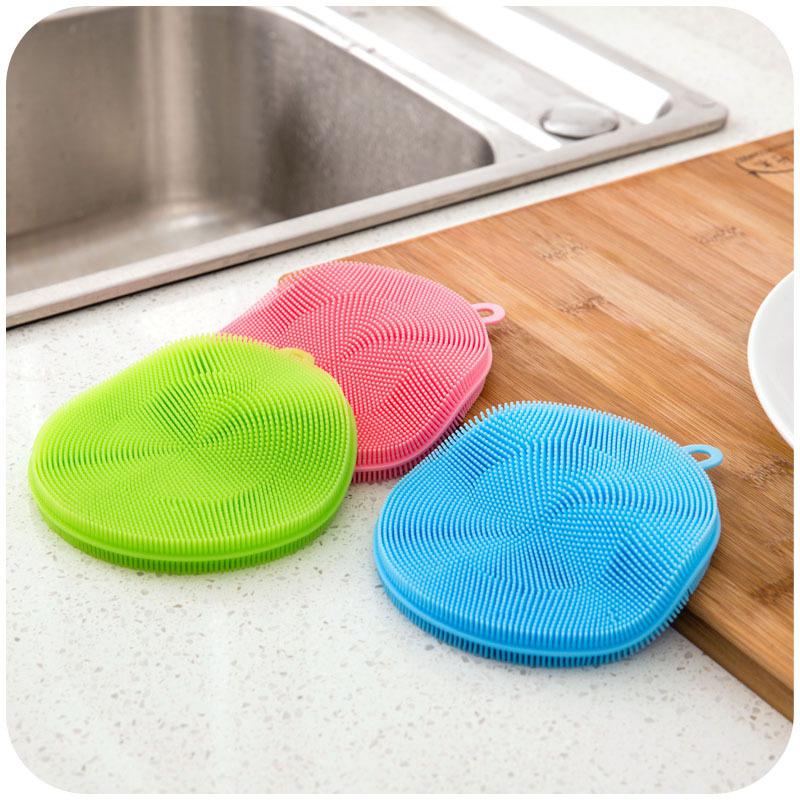 2-piece Multipurpose Silicone Dish Brush -Nihale-Handle