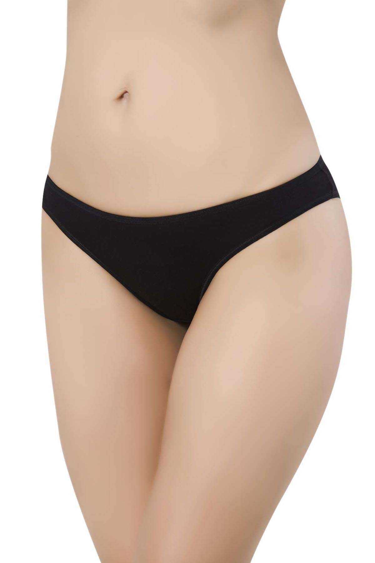 5pcs Super Eco Set Lycra Women Slip Panties Black