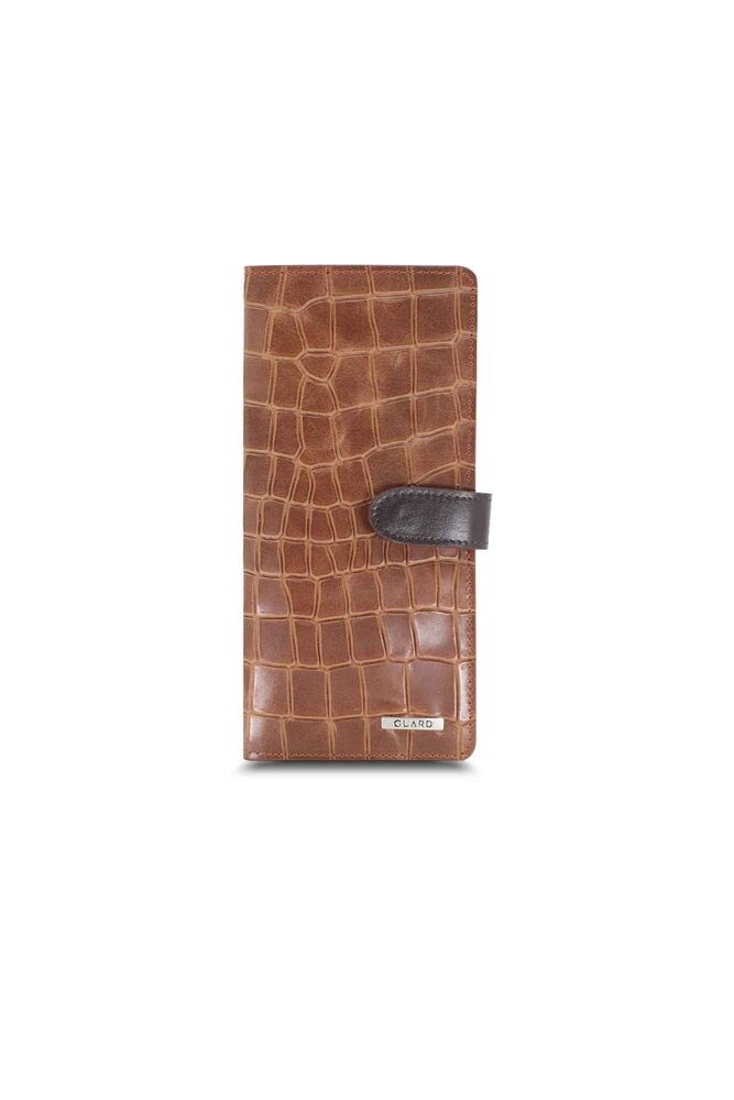 Large Croco Taba Leather Phone Wallet with Card and Money Slot