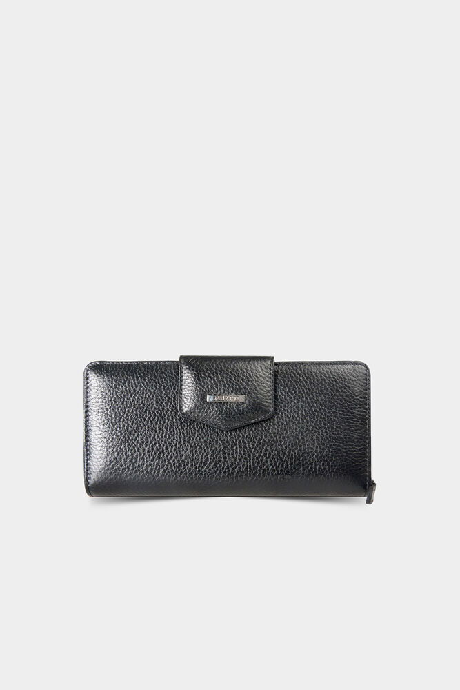 Black Hand Portfolio with Zipper and Leather Pat