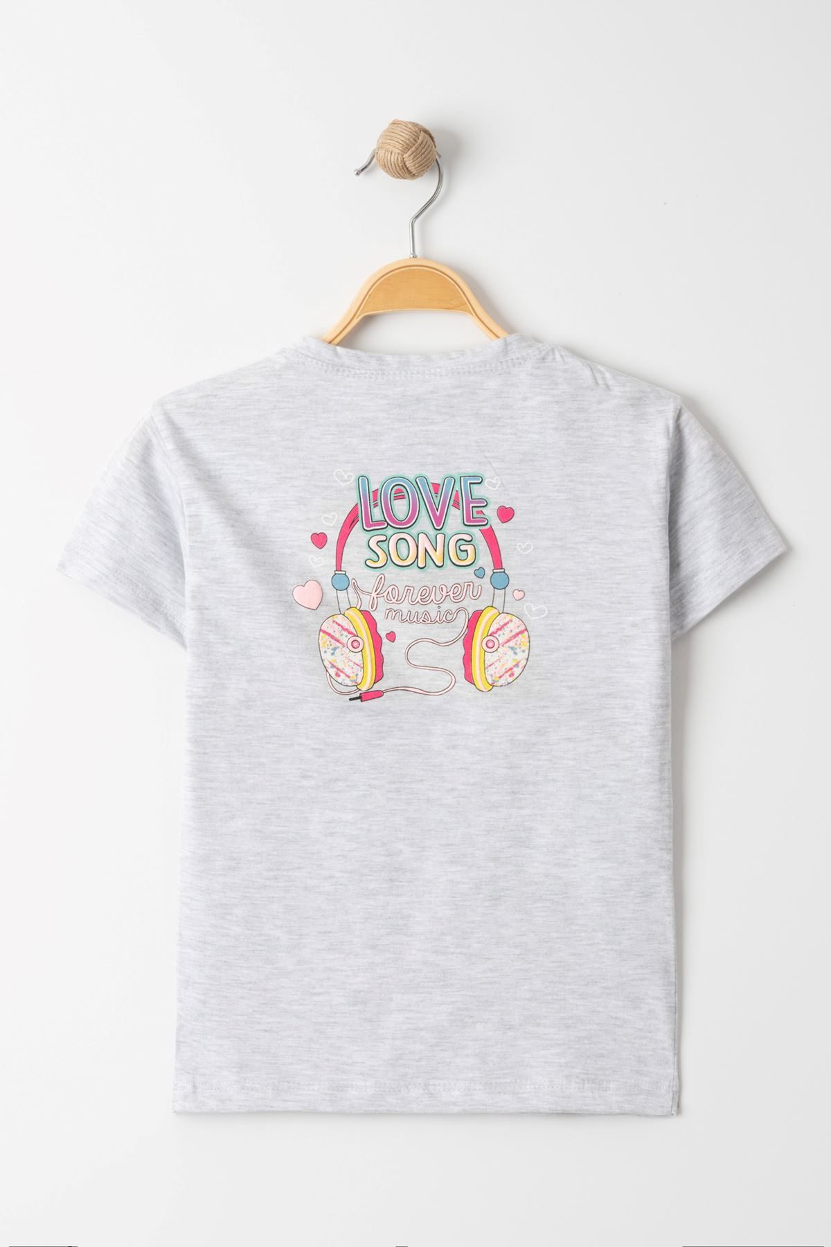 3-7 Years Printed Kids T-Shirt Gray