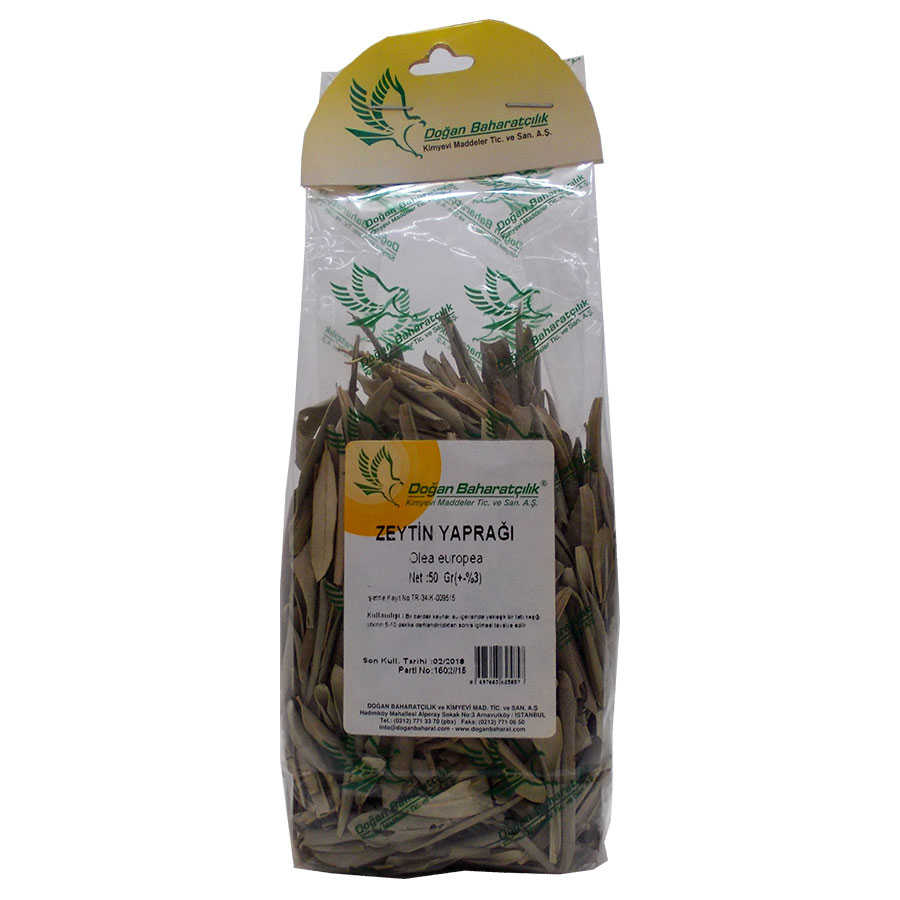 Olive Leaf Natural 50 Gr Package