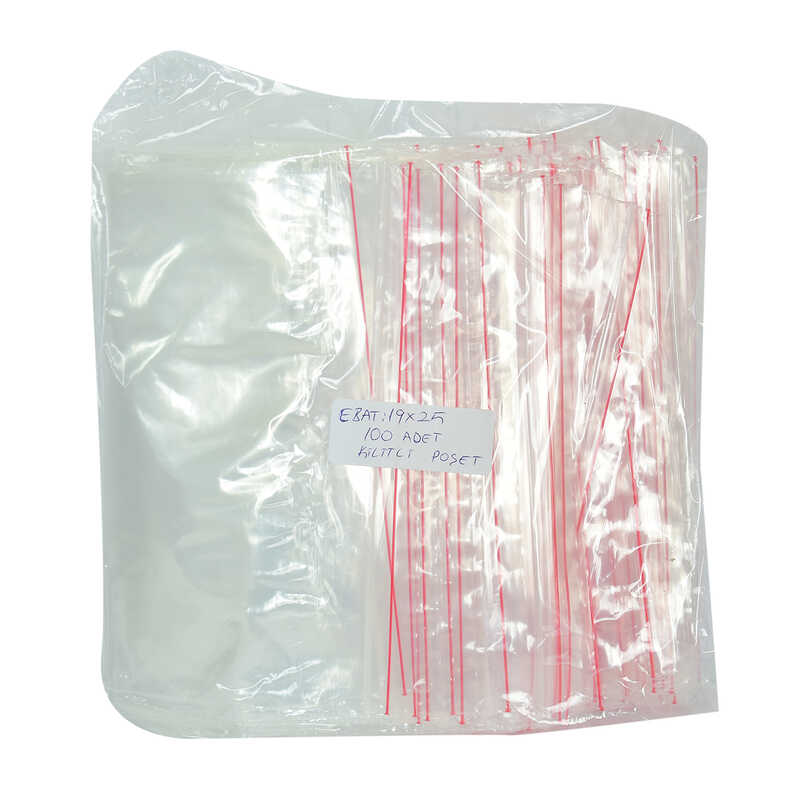 Ziplock Nylon Bag Sachet 19X25 Cm Transparent 100 Pcs 1 Pack