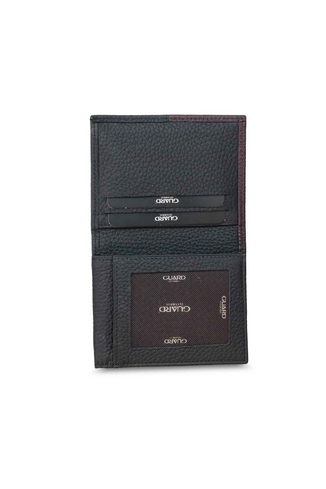 Matte Burgundy/Black Leather Men's Wallet