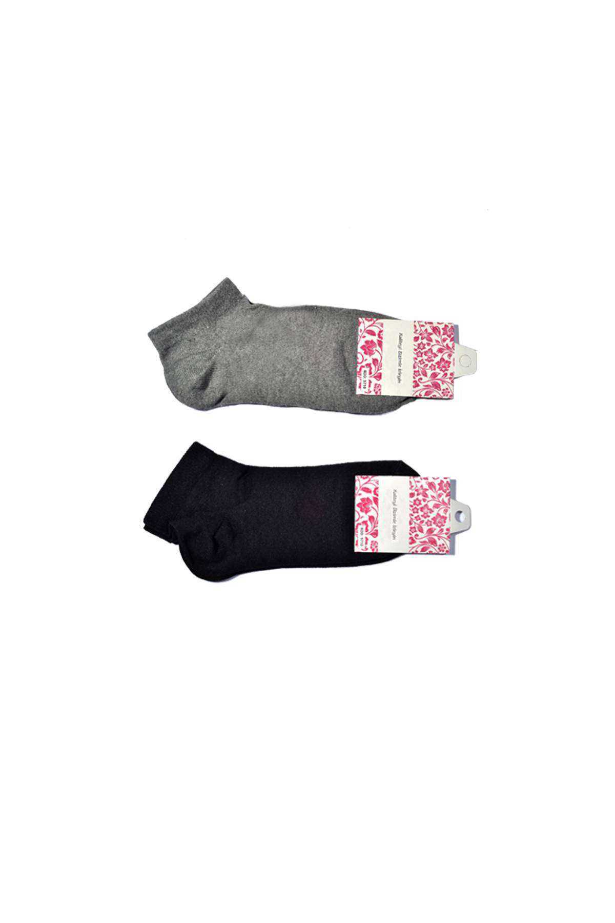 Black and Gray Women's Ankle Socks 12 pairs