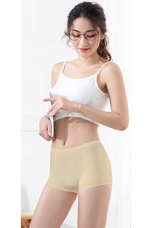 Women's Seamless Invisible Non-marking Mini Shorts Boxer Skin