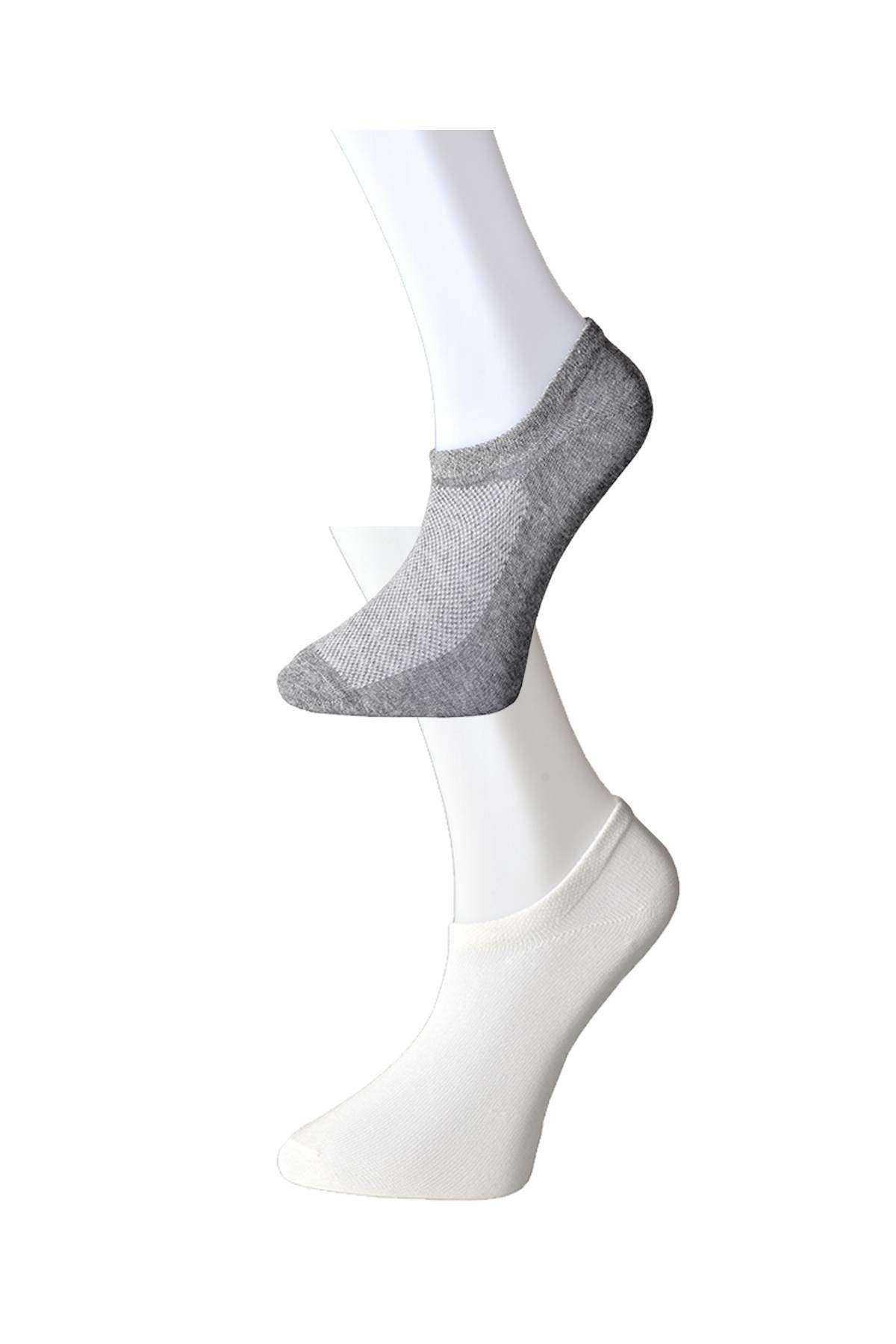 Gray and White Men's Invisible Socks 9 pairs