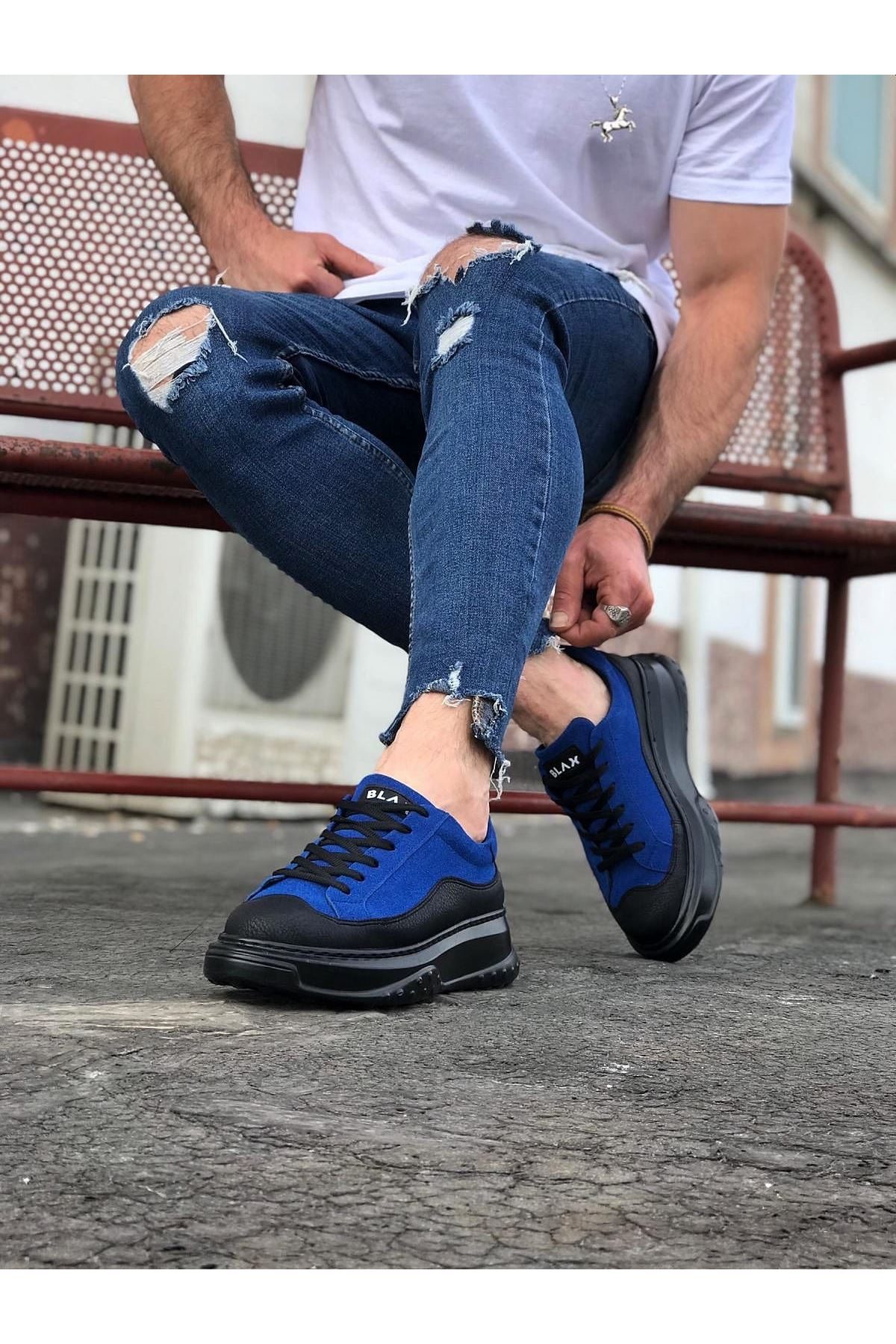 5 Charcoal Blue Men's Shoes