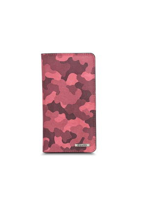 Pink Camouflage Leather Unisex Wallet with Plus Phone Entry