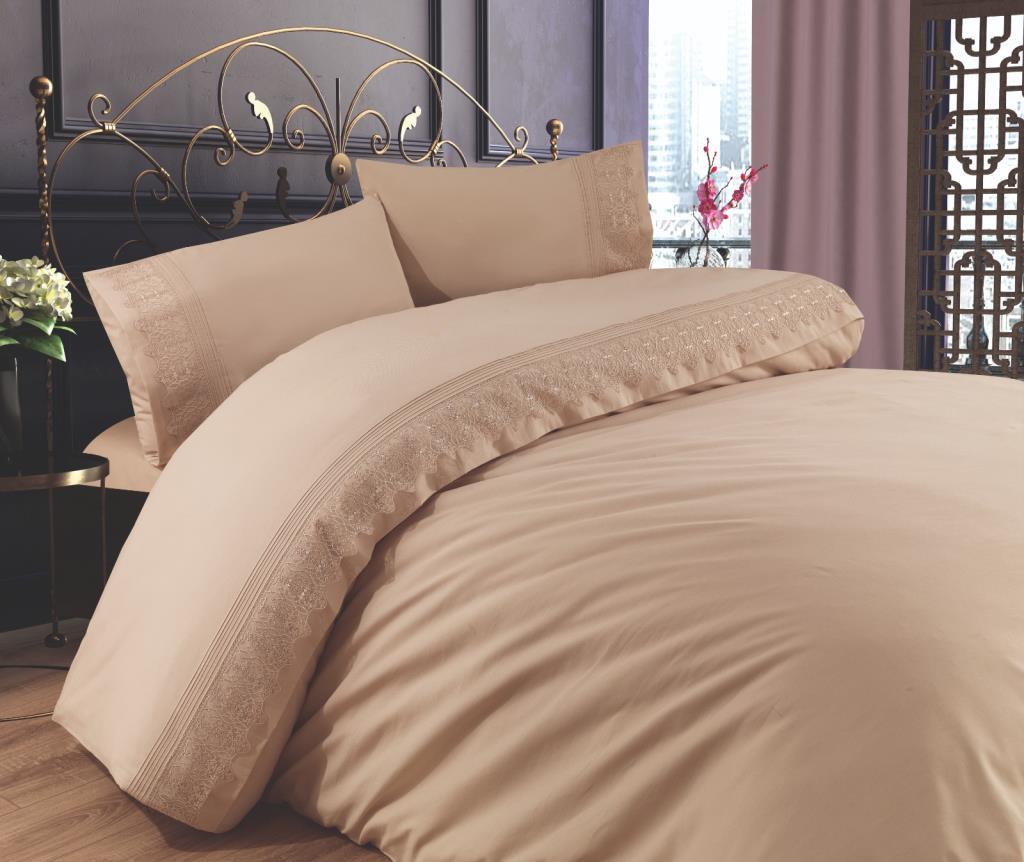 Ranforce Double Duvet Cover Set Lotus Cappucino