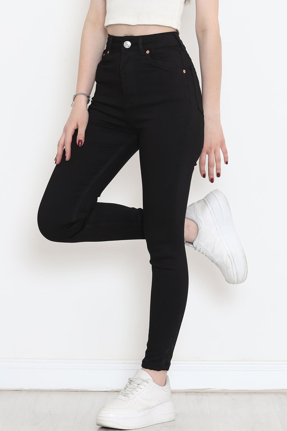 Lycra Jeans Pants Black4