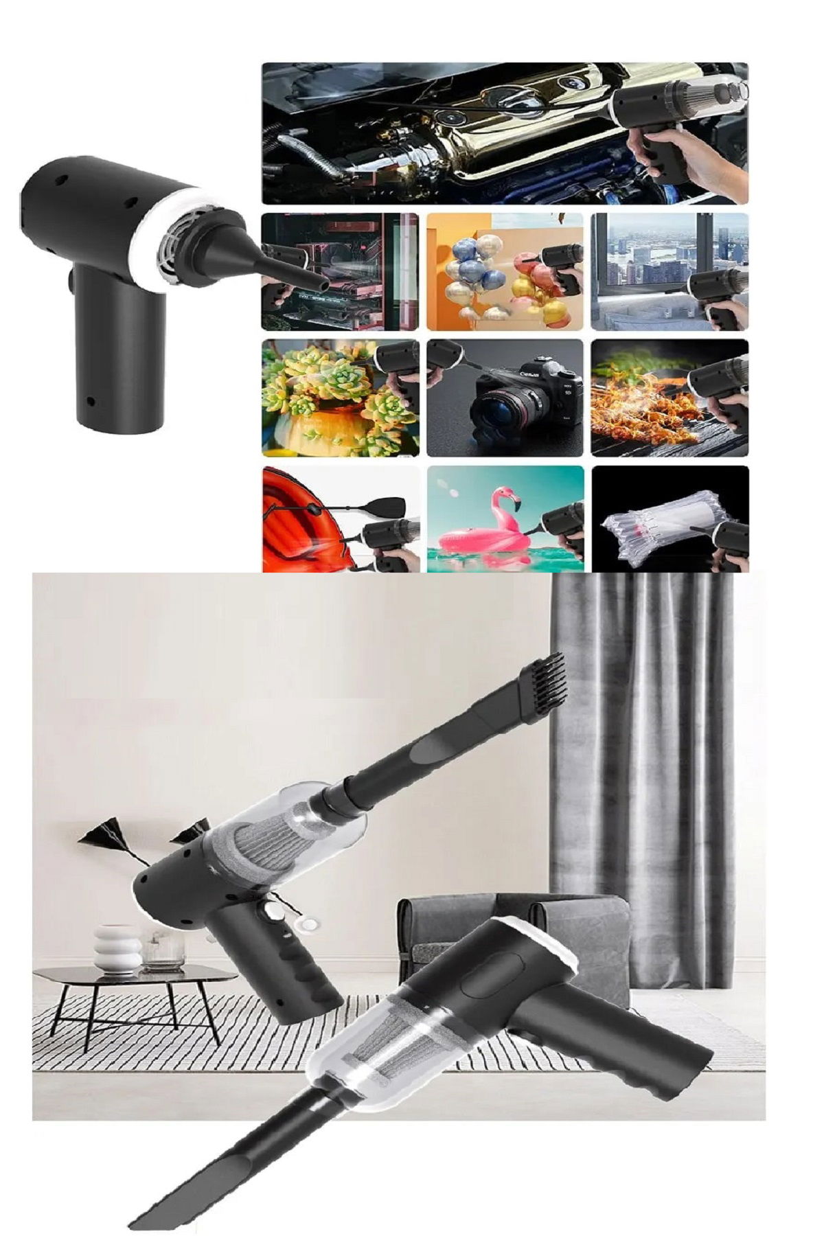 120 W Cordless Handheld Vacuum Cleaner Home Car Keyboard Vacuum Cleaner With Pulling - Blowing