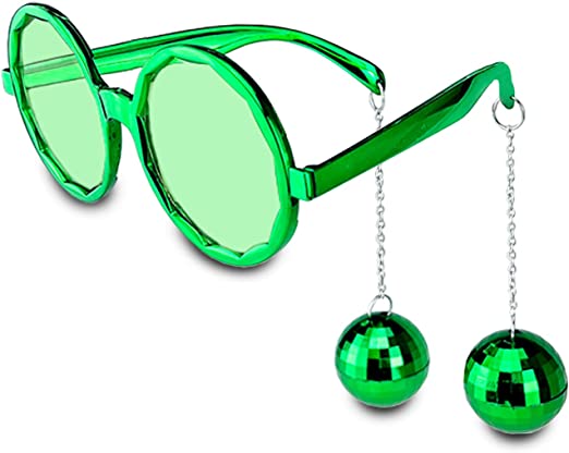 Disco Bulk Earrings Party Goggles Green Color