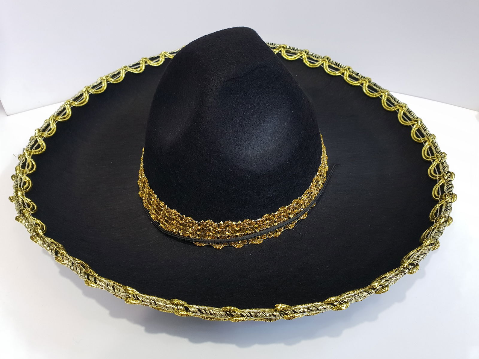 Mexico Mariachi Latin Hat with Gold Color Stripe 55 cm Kids