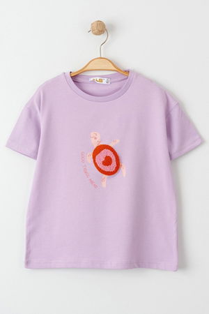 3-7 Years Printed Kids T-Shirt Lilac