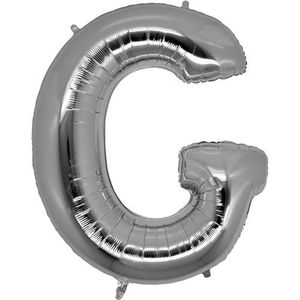 G Letter Foil Balloon Silver Color 40 inch