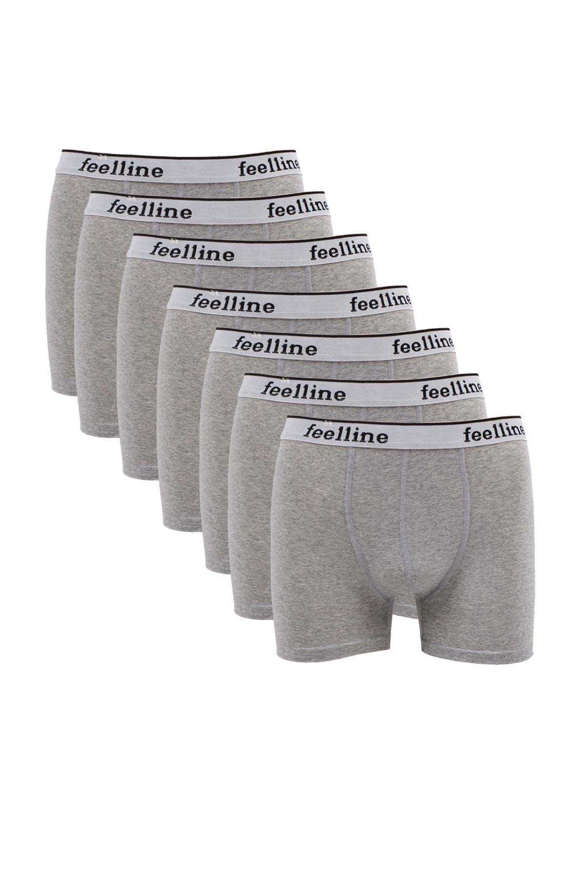 7 pcs Gray Cotton Natural Lycra Men's Boxers