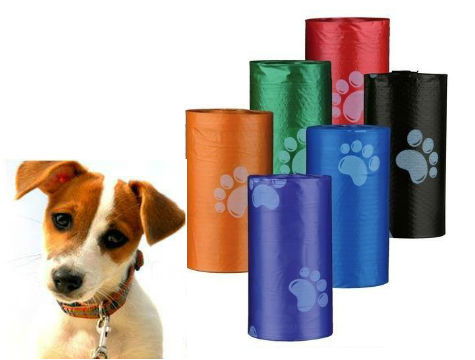 Paw Patterned 3 Poop Bags for Pets