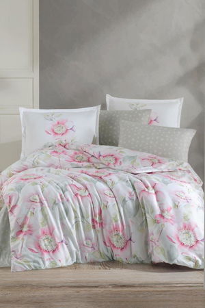 Satin Double Duvet Cover Pataya V1 Pink