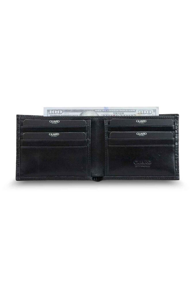 Croco Black Classic Leather Men's Wallet