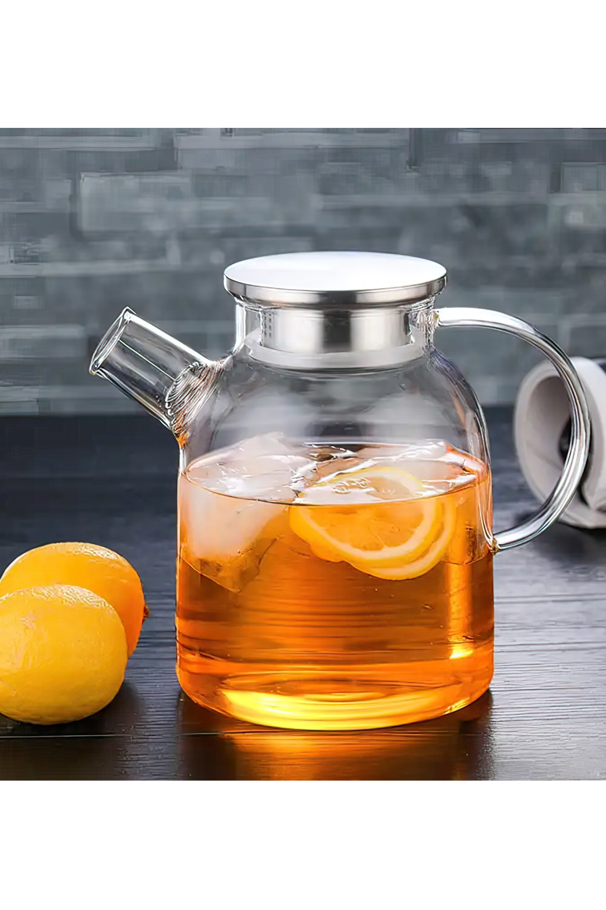 Borosilicate Glass Teapot with Steel Lid 1500ML Turk-CM-2003