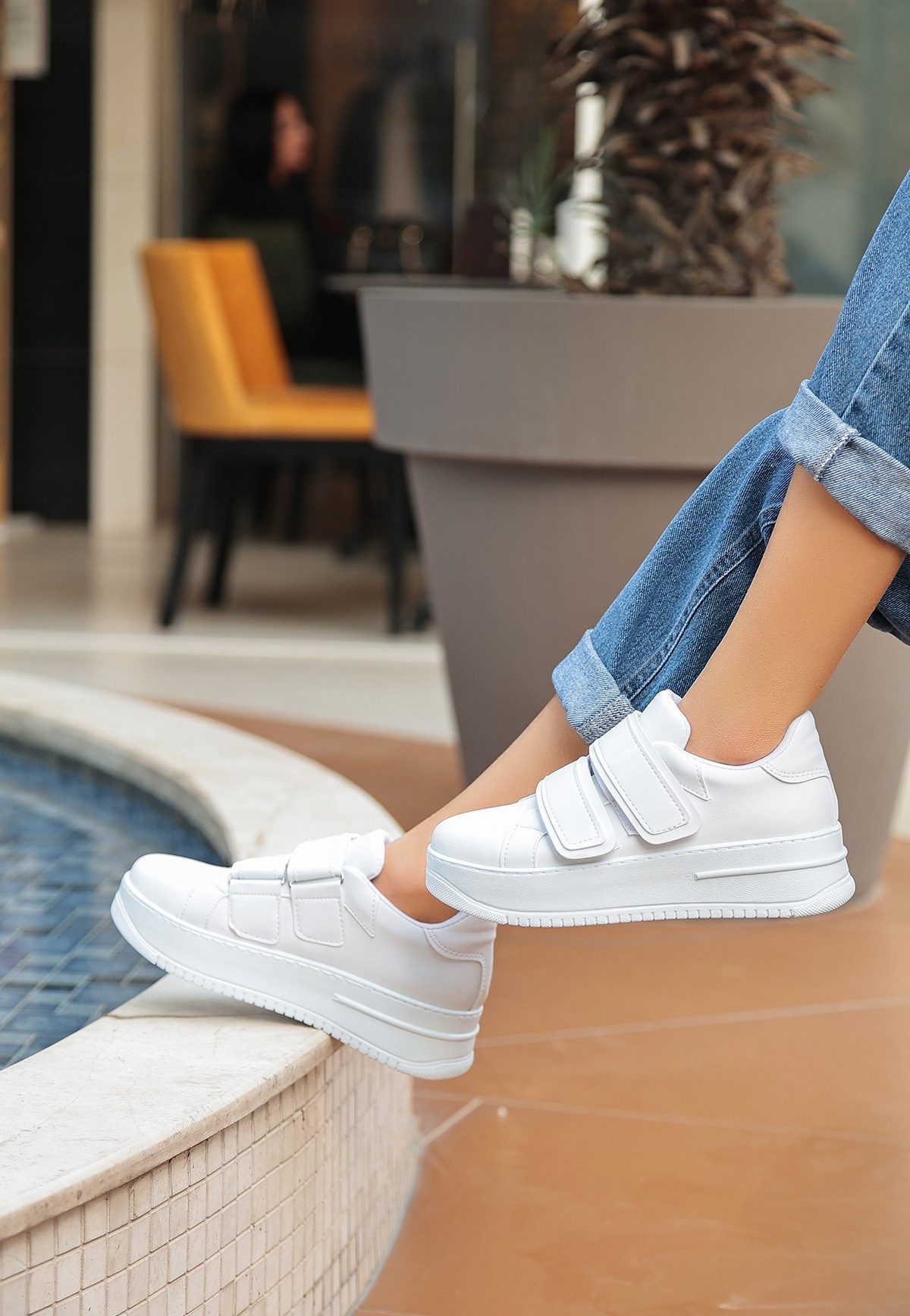 White Skin Sneakers