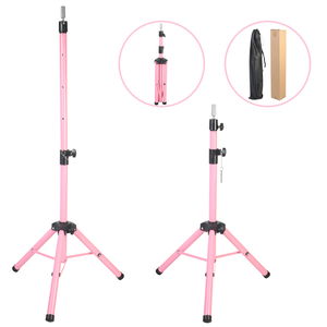 Metal Tripod / Pink + Carrying Case For Custom Hairdresser Training Manikin