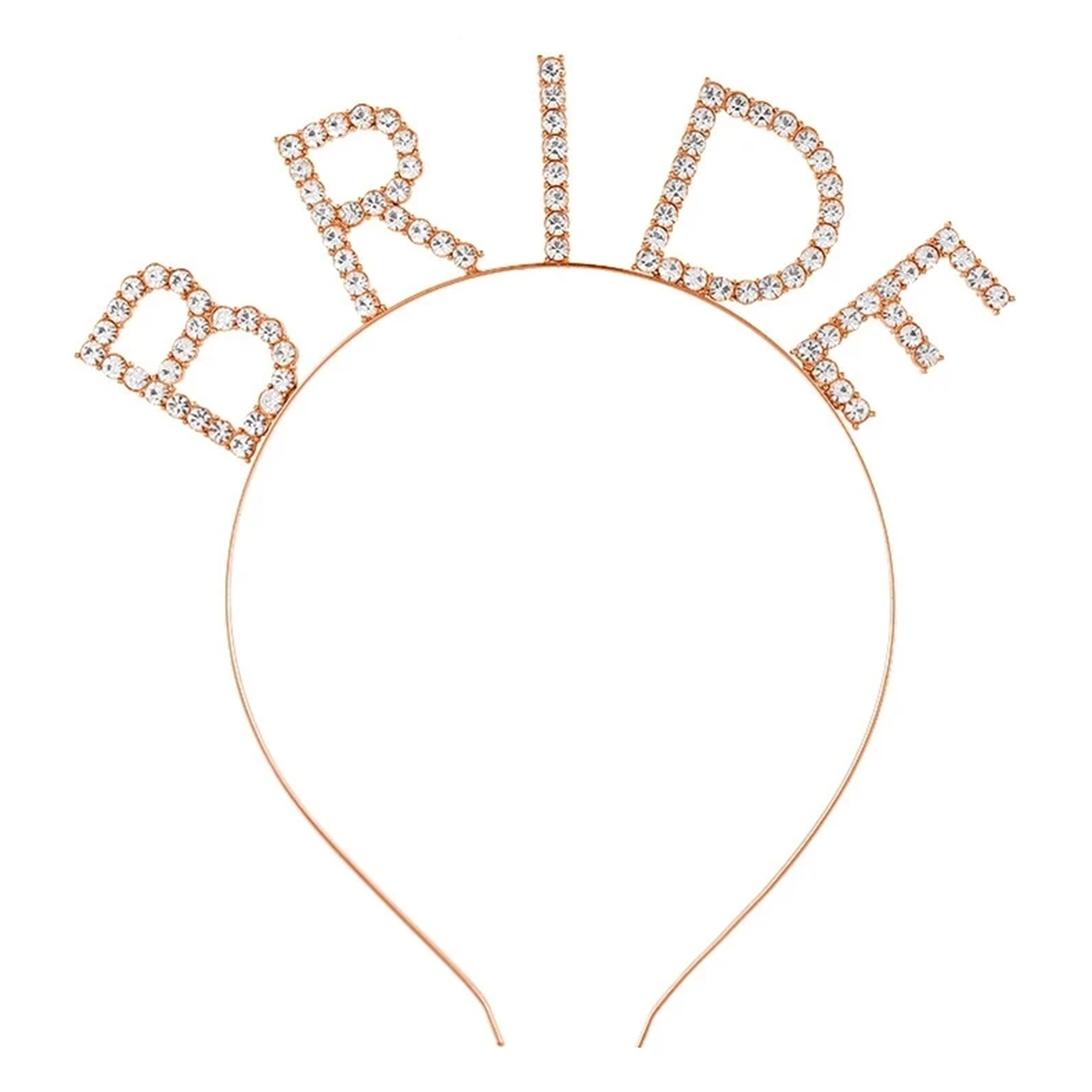 Bachelorette Mega Size Rose Gold Bride Crown with Crystal Stones Bridal Crown 20X21 cm