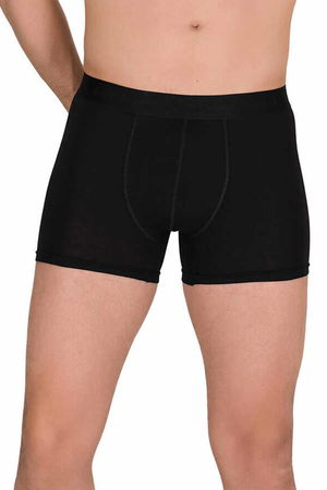 Cotton Modal Lycra Stretchy Men's Boxers Black 4476B