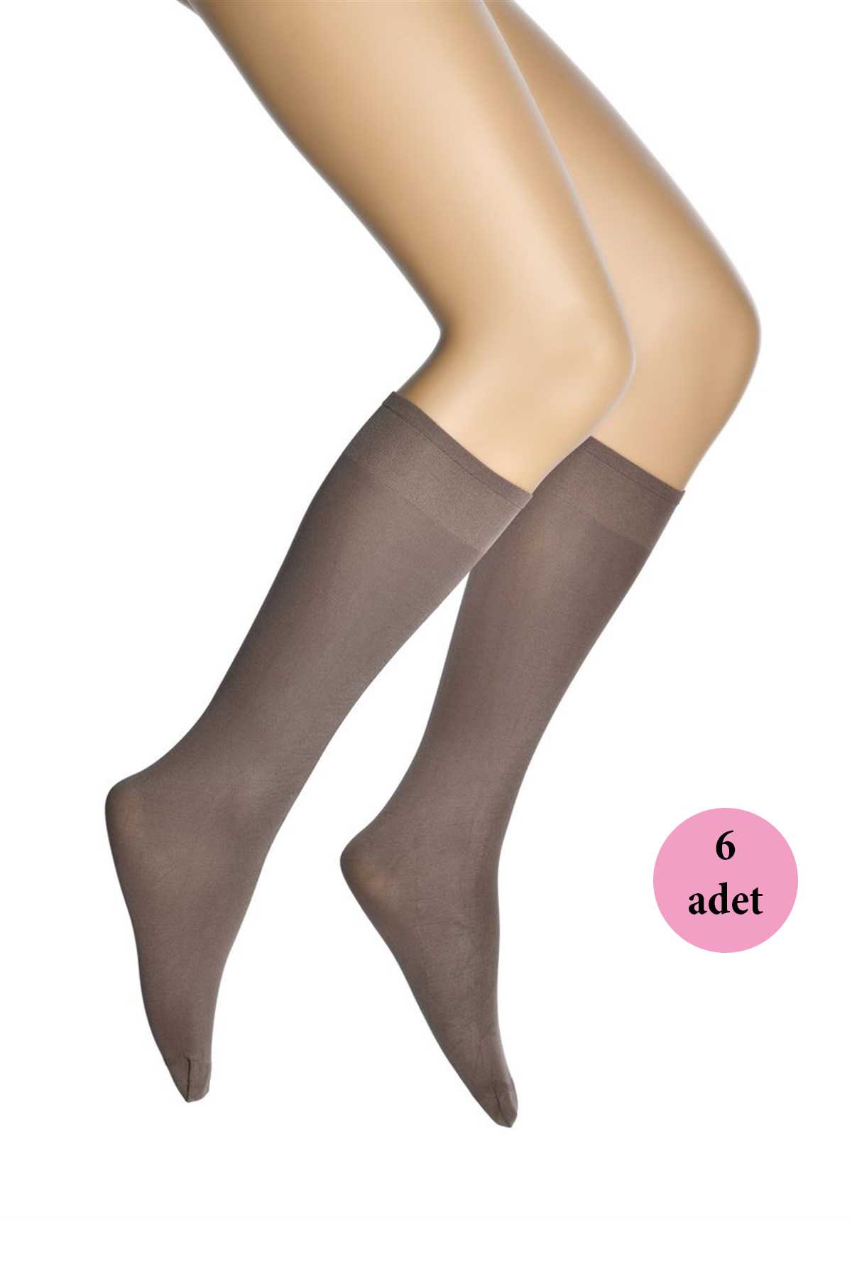 6 Pcs Micro 70 Knee High Women Socks Mink 86