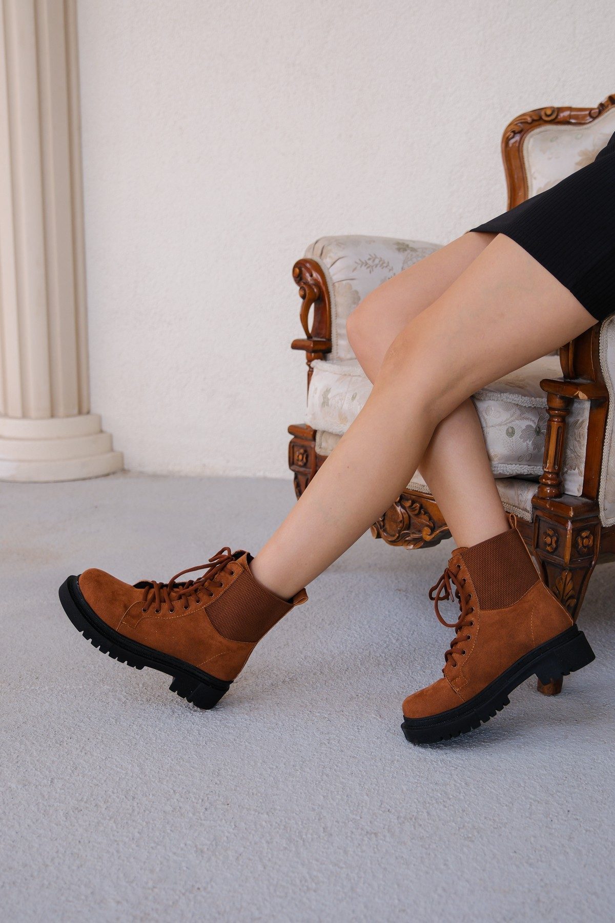 Taba Suede Lace-up Boots