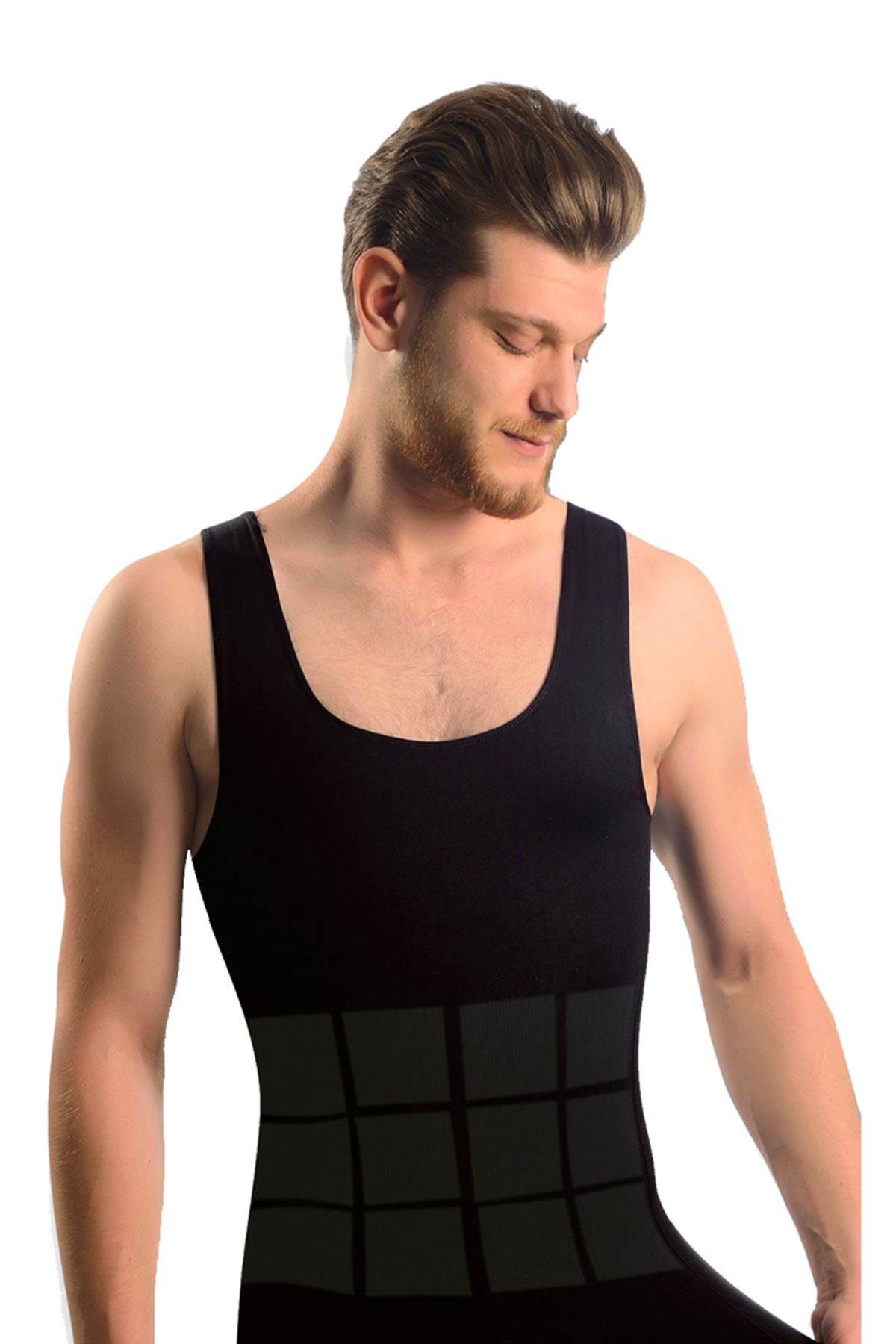 Black Men's Seamless Body Contouring Corset