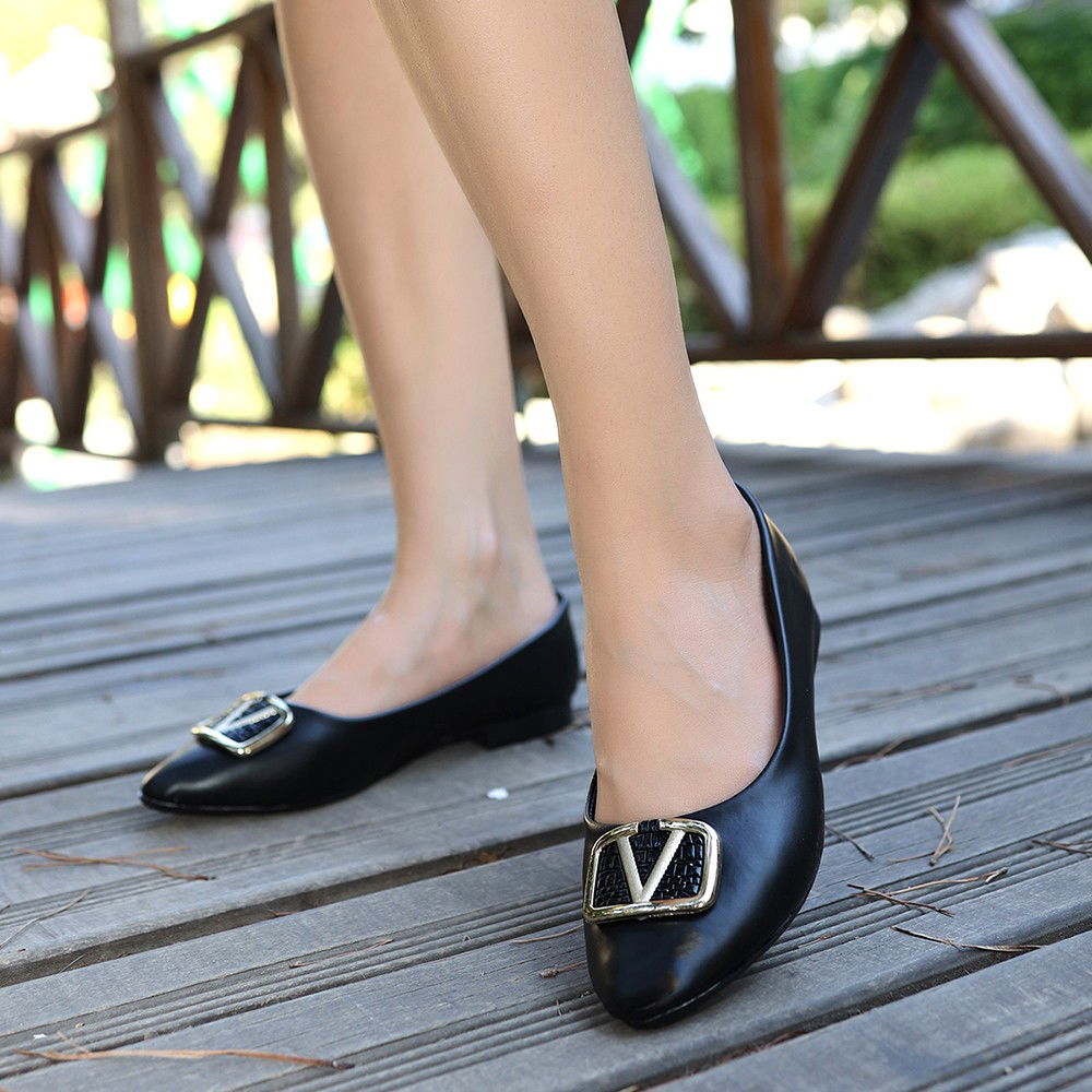 Black Skin Babette Shoes