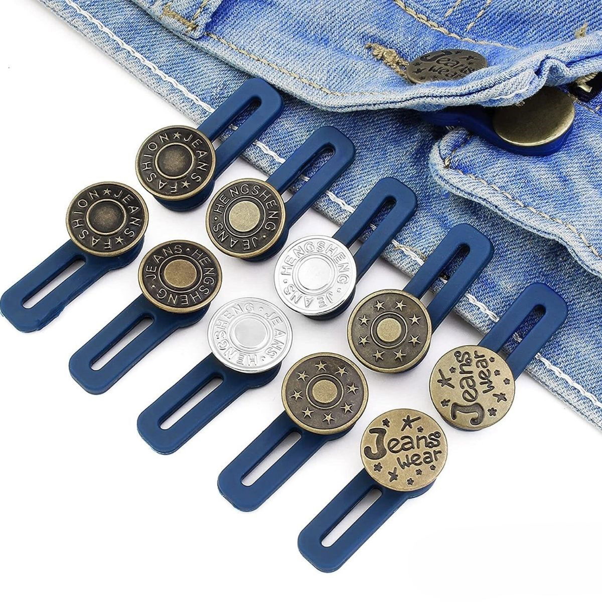 Size Up-Size Down Button Set 10 Pcs Replacement Jeans Button Set