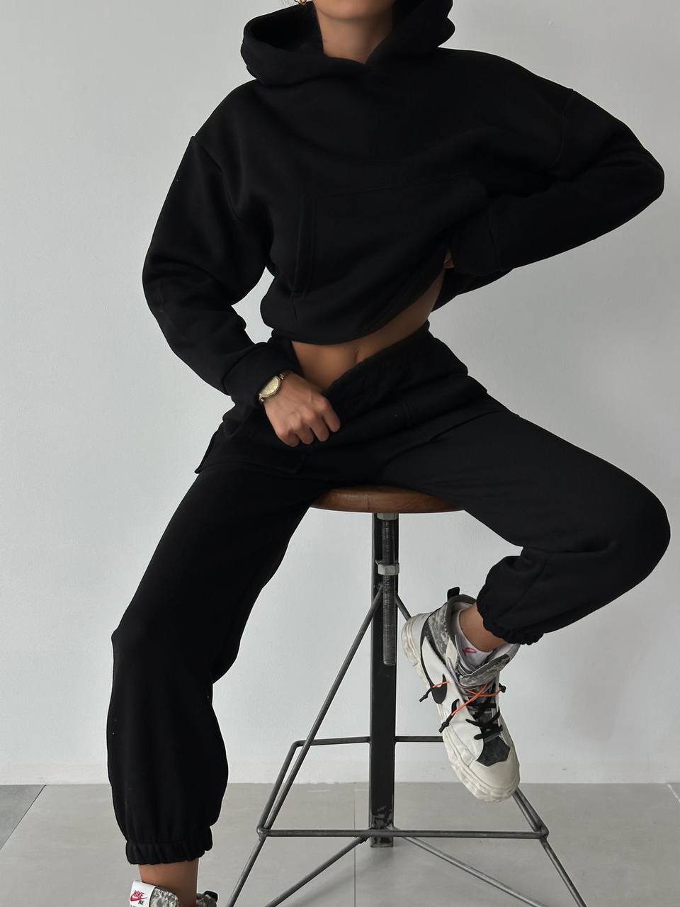 Women's Tracksuit Set - Black