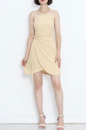 Strap Tie Detail Dress Cream