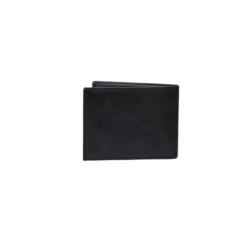 Black Crazy Classic Leather Men's Wallet