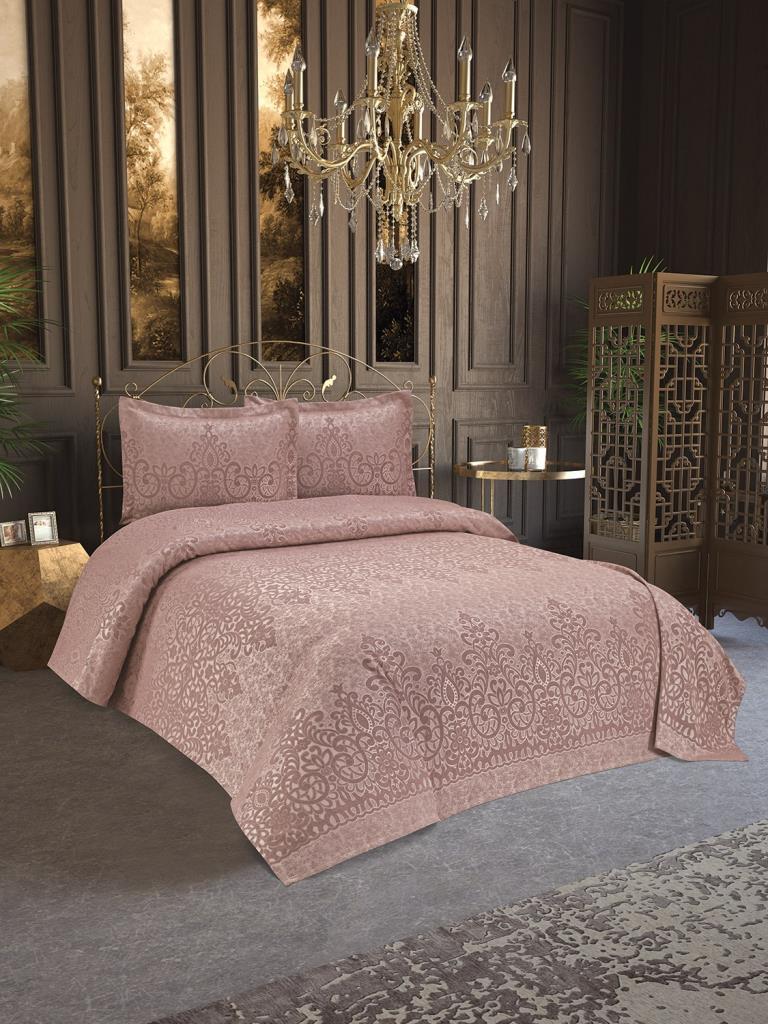 3 Piece Double Bedspread Royal Powder