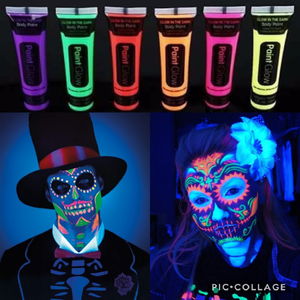 Glow Stick Paint Highlighter Cream Paint 12 Pcs