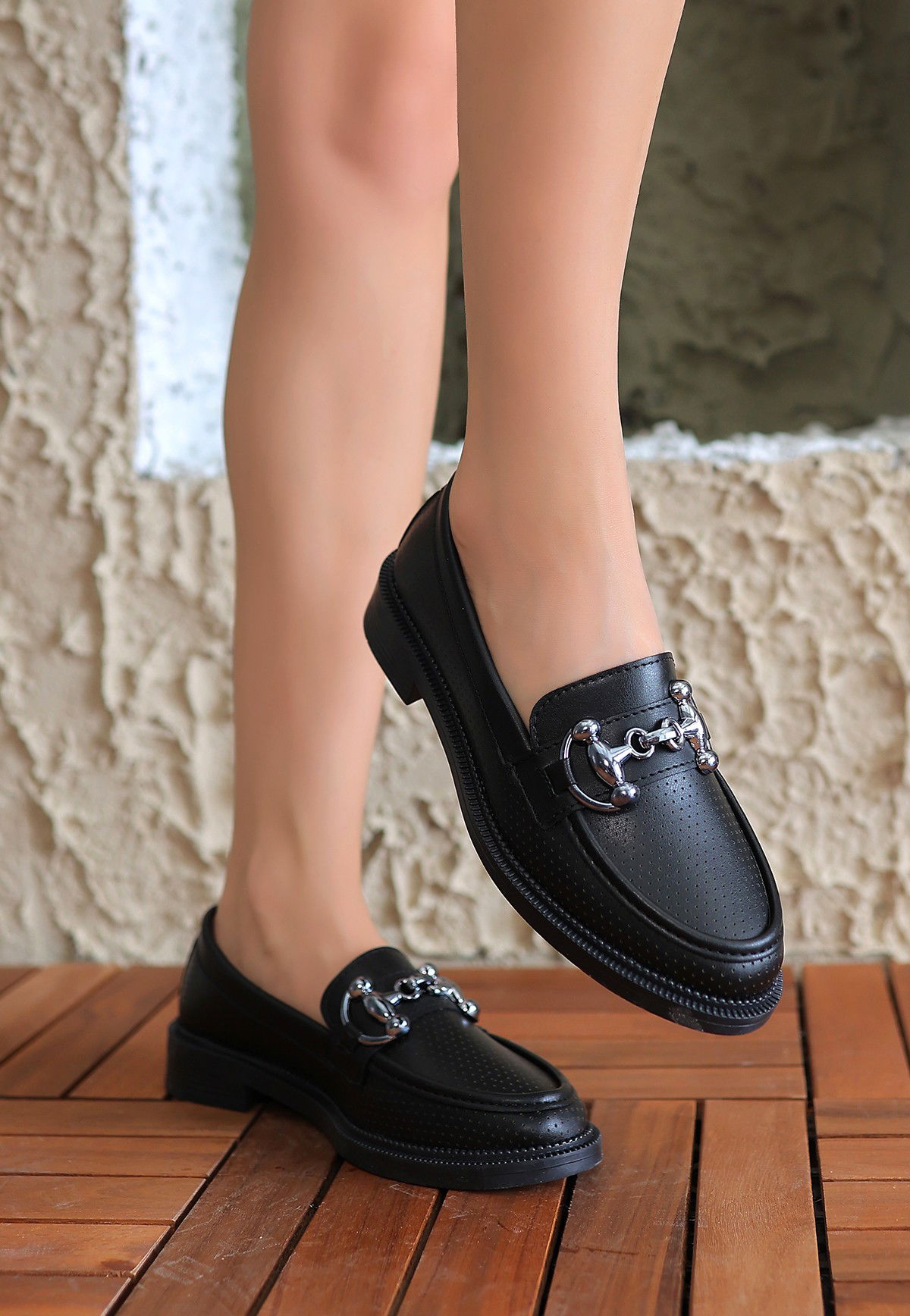 Black Skin Babette Shoes