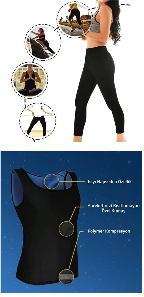 Thermal Sauna Leggings + Athlete Set (S) Neotex Sweat Suit