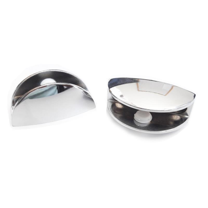 Oval Chromed Etching Glass Holder Set