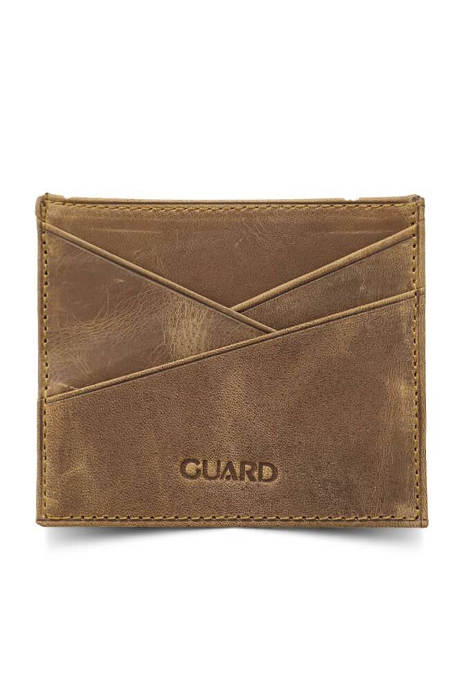 Antique Tan Genuine Leather Card Holder