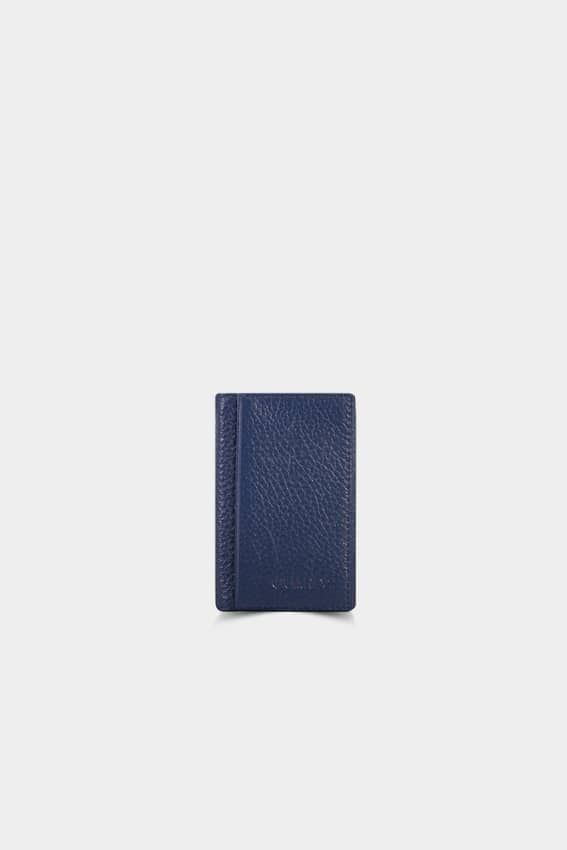 Navy Blue Leather Card Holder