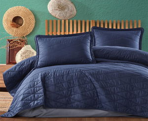 Single Bedspread Lorna v2 Navy Blue